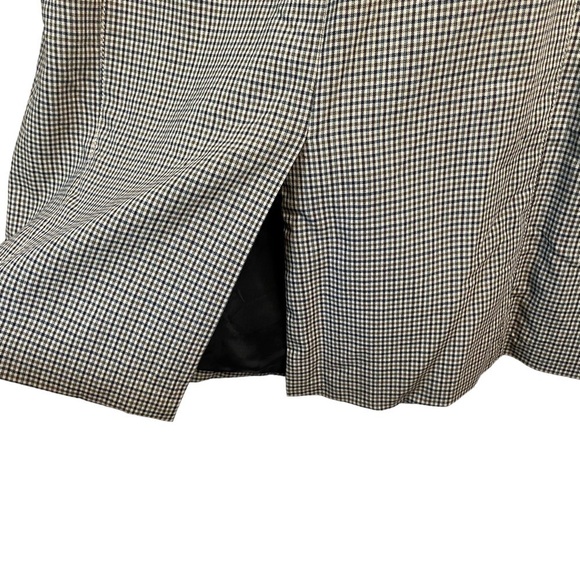 Theory Plaid Check Square Neck Dress Sleeveless Mini Women's Size 4 Wool Y2K - Picture 5 of 10